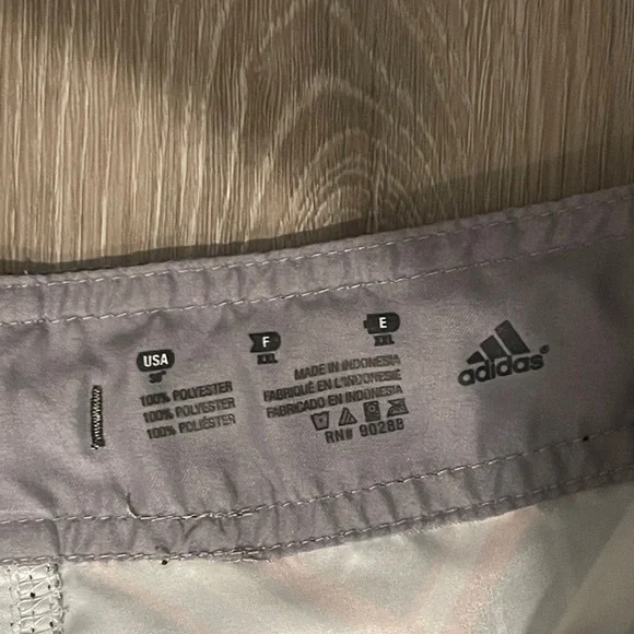 Adidas Men's Swim Shorts - Black and Red Checkered - Picture 3 of 3